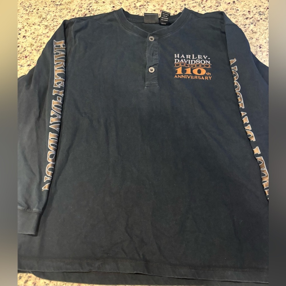 Harley Davidson Men’s 110th Anniversary Long Sleeve Shirt size XL